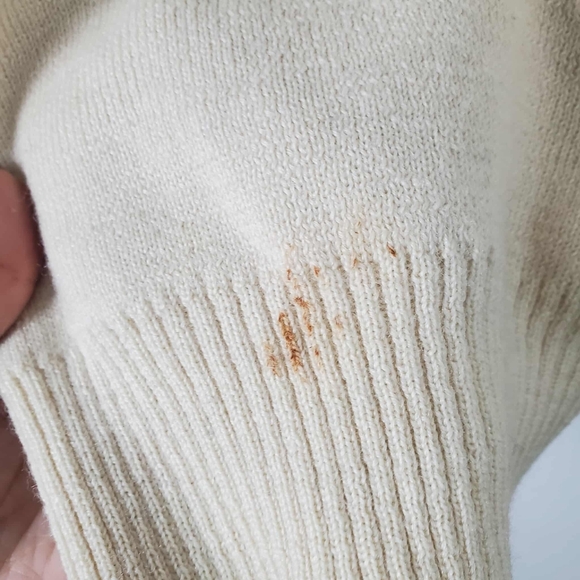 Vintage 80s Sailor Style Shoulder Buttoms Boat Neck Sweater 100% Wool Women - Picture 9 of 9